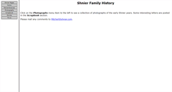 Desktop Screenshot of familyhistory.shniers.com