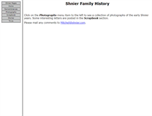 Tablet Screenshot of familyhistory.shniers.com